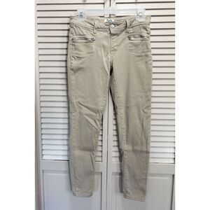 Mudd Girls Tan Pants Size 10 Stretch Skinny Pockets Low Rise Teen Zip